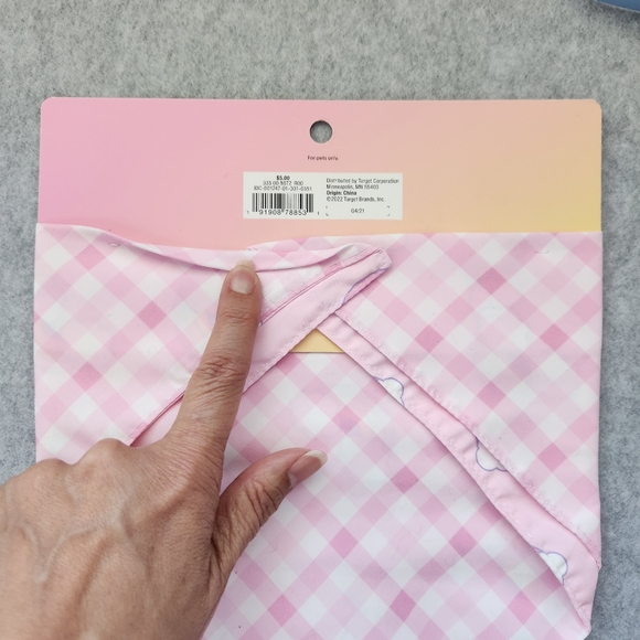 Stoney Clover Ln x Target NWT Reversible Pet Bandana Pink White Rrainbows 🌈 - Picture 5 of 8
